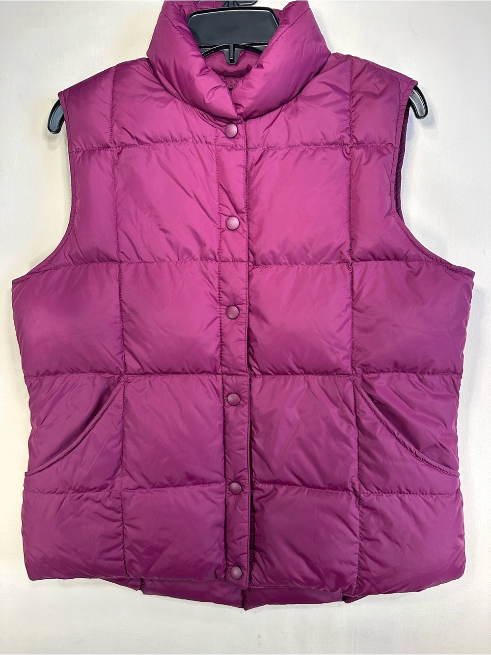 Lands' End Goose Down Puffer Vest Plum/Magenta Women's M Outdoor Fall Layering